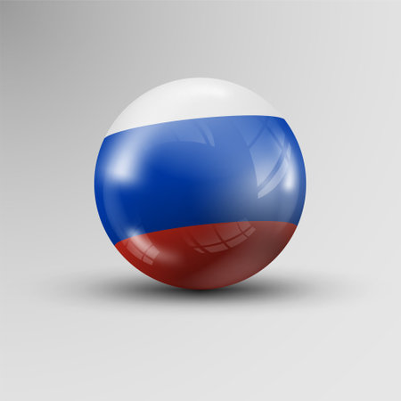 3d sphere background with flag of Russia. An element of impact for the use you want to make of it.のイラスト素材