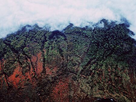 The Sunrise On The Volcano Batur On The Island Of Bali In Indonesiaの写真素材