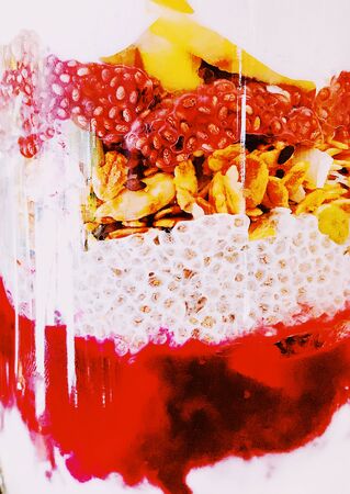 bali indonesia food cangu restaurant cafe fruitの写真素材