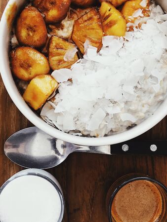 bali indonesia food cangu restaurant cafe fruitの写真素材