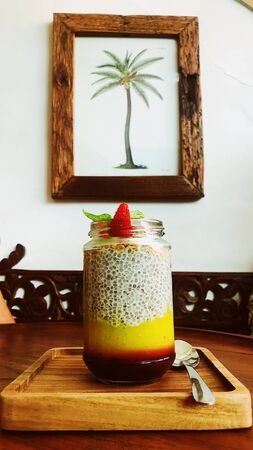 bali indonesia food cangu restaurant cafe fruitの写真素材