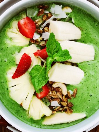 bali indonesia food cangu restaurant cafe fruitの写真素材