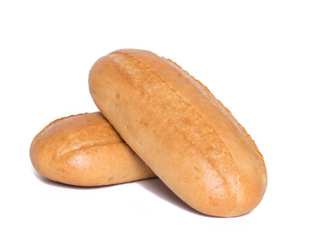 Loaf on white backgroundの写真素材