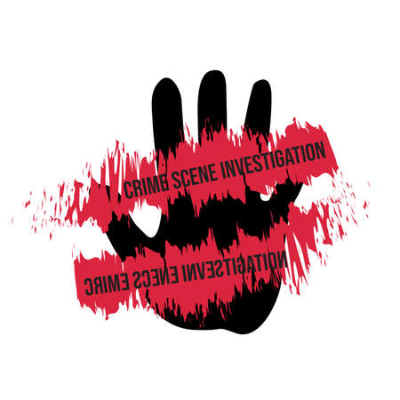 crime scene INVESTIGATION vector illustration design suitable for Crime Scene INVESTIGATION murder assault police lineのイラスト素材