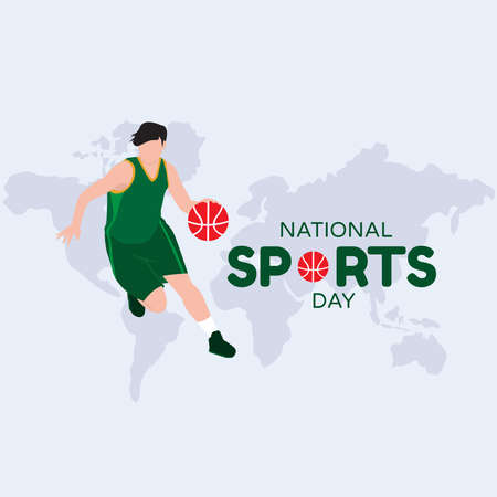 national sports day vector illustration designのイラスト素材