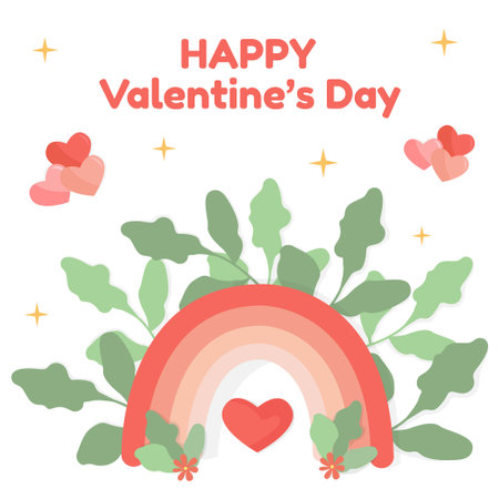 valentines greeting card vector illustration designのイラスト素材