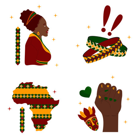 Black History Month vector illustration designのイラスト素材