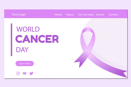 World Cancer Day. Vector Illustration. Design for website, banner, poster, flyer.のイラスト素材