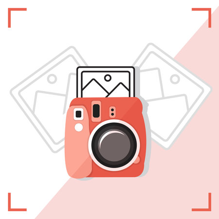 Camera icon. Vector illustration in flat style. Icon for web and mobile design