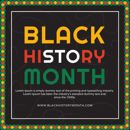 Black History Month poster design template. Vector Illustration EPS10.のイラスト素材