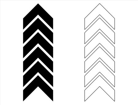 Chevron Icon Silhouette. Vector illustration. Isolated on white background.のイラスト素材