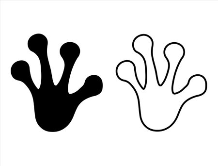 Frog Feet icon set on white background. Vector illustration for your designのイラスト素材
