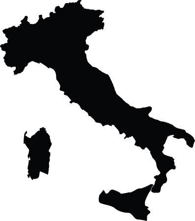 Italy map on a white background. Vector Illustrationのイラスト素材