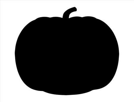 Pumpkin silhouette isolated on a white background. Vector illustration.のイラスト素材