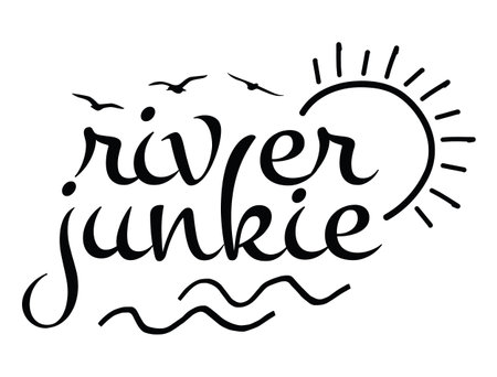 River Junkie Typography Vector Designのイラスト素材