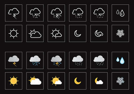 Weather drawingsのイラスト素材