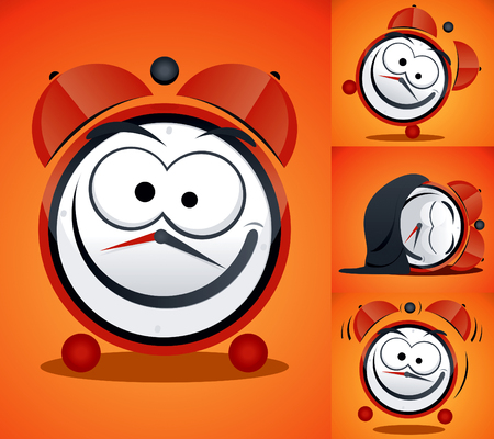 Cartoon Alarm Clock  drawingのイラスト素材