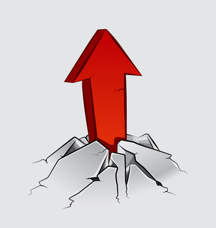 Arrow in Cracked Stone Set 1 Vector Drawingのイラスト素材
