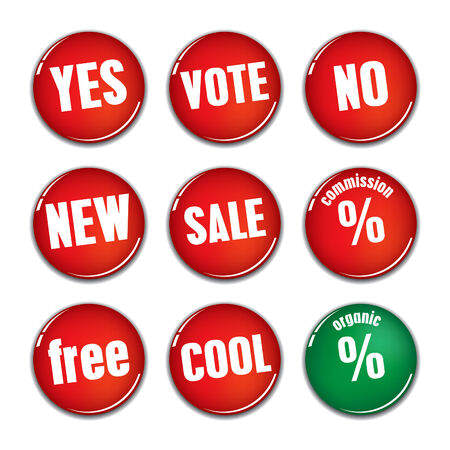 Badge Icon Set 1 Vector Drawingのイラスト素材