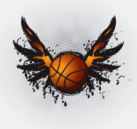 Basketball Design Element 1 Vector Drawingのイラスト素材