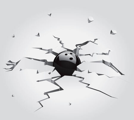 Ball in Cracked Stone Set 4 Vector Drawingのイラスト素材