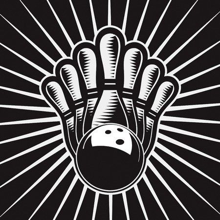 Bowling Ball Design Element Set 4 Vector Drawingのイラスト素材
