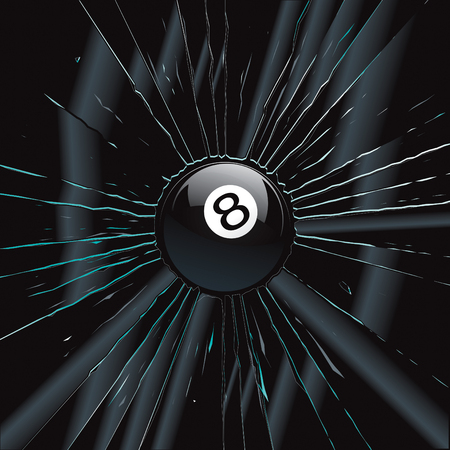 Broken Glass 2 8 Ball のイラスト素材