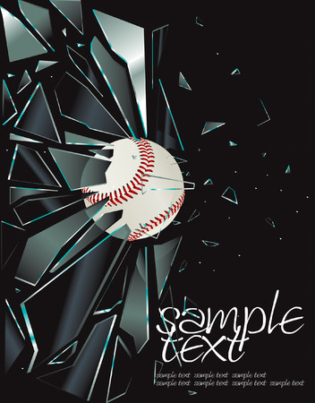 Broken Glass Baseball Drawingのイラスト素材