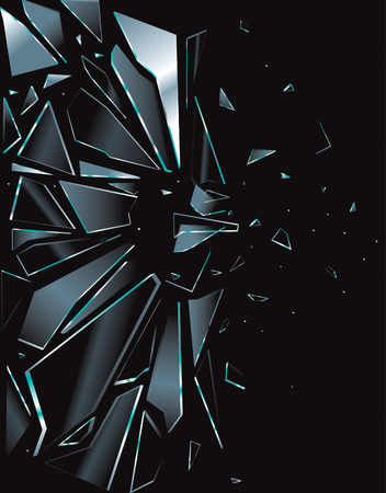 Broken Glass Black Drawingのイラスト素材