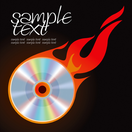 Burn CD Drawingのイラスト素材