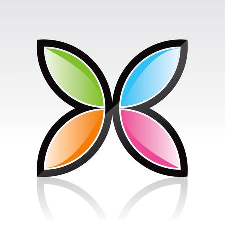 Butterfly Logo Design Drawingのイラスト素材