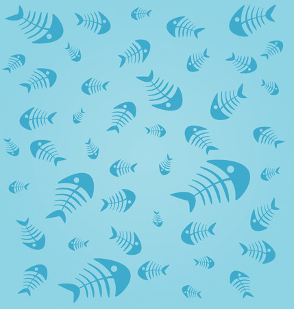 Fishbone Background Drawingのイラスト素材