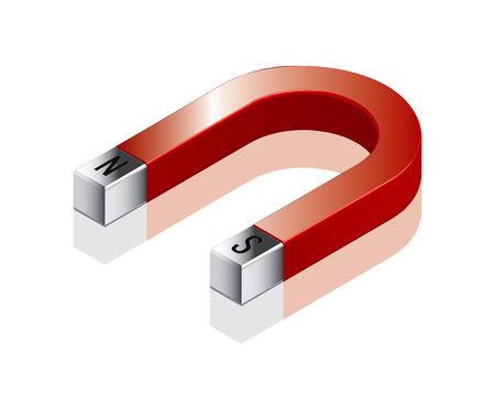 Horseshoe Magnet Set Drawingのイラスト素材