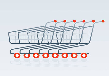 Shopping cart drawingのイラスト素材