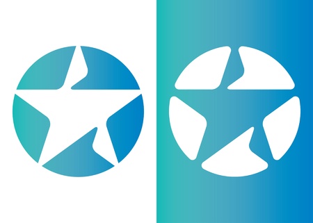 Two separate drawings of stars on the floorのイラスト素材