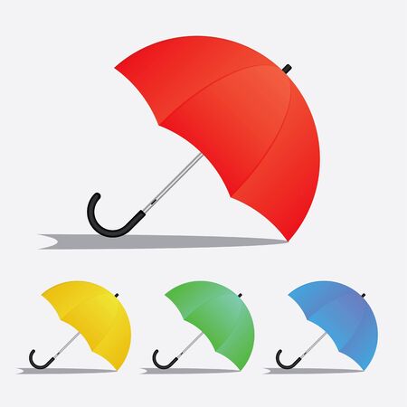 Gray colored umbrella on the floor drawingのイラスト素材