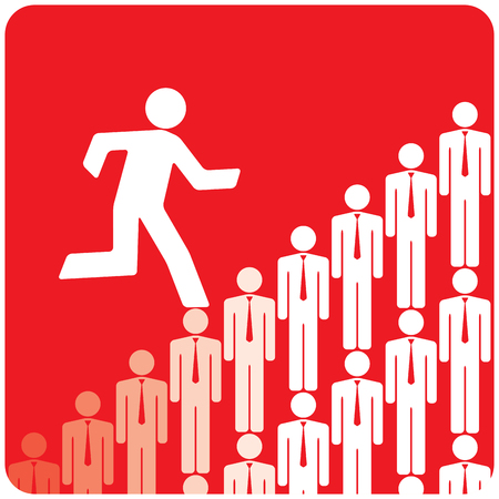 Drawing on the conceptual stages of your career soarのイラスト素材