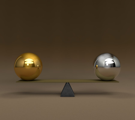 3D conceptual image series in the balanceの写真素材