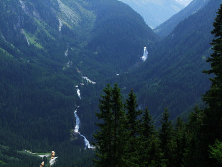 Waterfall mountains austriaの写真素材