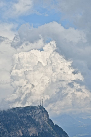 landscape of the mountains of south tyrol in italy europeの写真素材