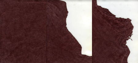 Set of  suede leather texture with torn edgesの写真素材