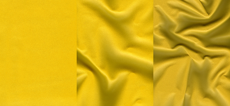 Set of  yellow leather textures  for backgroundの写真素材