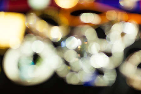 Round shiny blurred bokeh in the form of chains texturesの写真素材