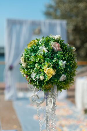 Wedding decoration of a bouquet, flowers, wedding dayの写真素材