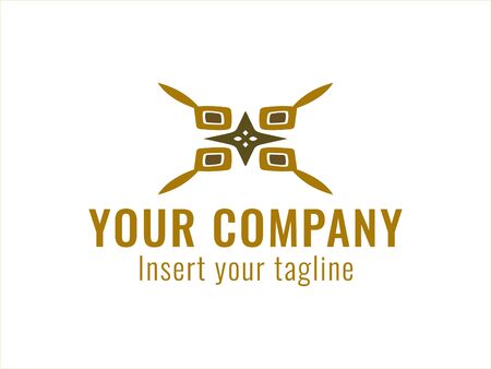 logo, gold, design, golden, vector and abstract for commercial use. We make attractive Pattern designs to meet customer needsのイラスト素材