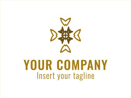 logo, gold, design, golden, vector and abstract for commercial use. We make attractive Pattern designs to meet customer needsのイラスト素材
