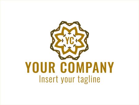logo, gold, design, golden, vector and abstract for commercial use. We make attractive Pattern designs to meet customer needsのイラスト素材