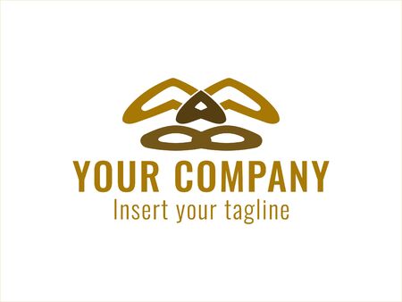logo, gold, design, golden, vector and abstract for commercial use. We make attractive Pattern designs to meet customer needsのイラスト素材