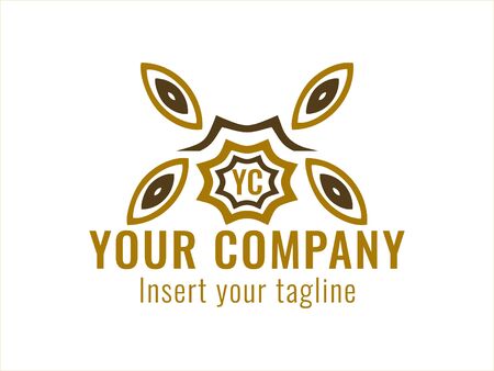 logo, gold, design, golden, vector and abstract for commercial use. We make attractive Pattern designs to meet customer needsのイラスト素材