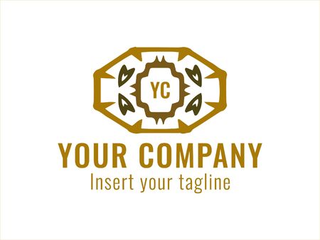 logo, gold, design, golden, vector and abstract for commercial use. We make attractive Pattern designs to meet customer needsのイラスト素材